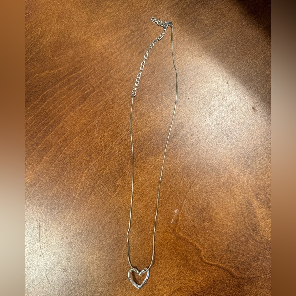 Silver heart necklace